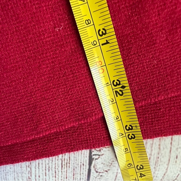 CHICO’S Red Long Open Front Cardigan Small Petite - Picture 6 of 7